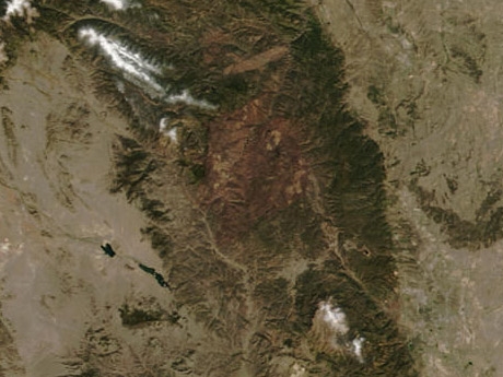 Udsigt over Colorado Fire from Space