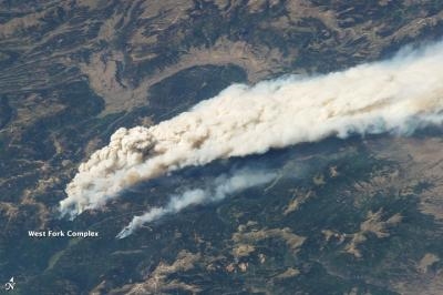 Sikt över Colorado Fire from Space