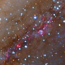 Régions de formation d'étoiles à Andromède