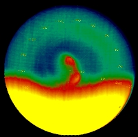 Double vortex au pôle Sud de Vénus