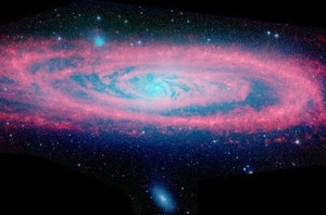 Les nombreuses couleurs et longueurs d'onde de la galaxie d'Andromède