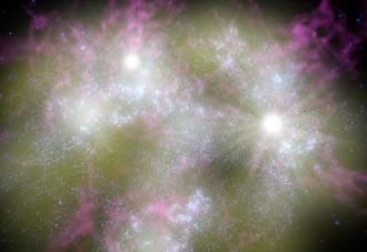Galáxias maciças ainda estão se formando