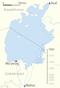 Nouvelle image satellite de la mer d'Aral