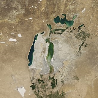 Ny satellitbild av Aralhavet