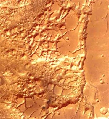 Aureumas haosa reģions uz Marsa