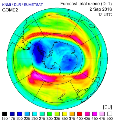 Medición de los niveles de ozono de la Tierra con cuatro satélites