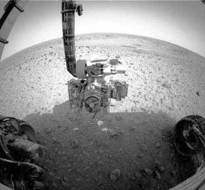 يفحص الروح التربة المريخية