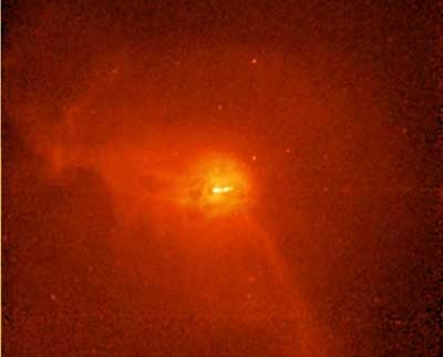 Chandra je videti nasilna galaksija M87