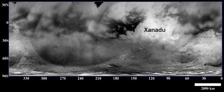 Pojedinosti o Xanadu regiji na Titanu