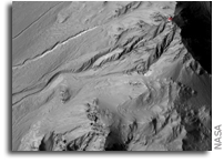 Barrancos en Marte ¿No formados por el agua?