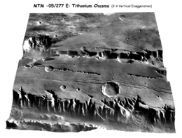 Tithonium Chasma en Marte