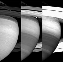 Tre udsigter over Saturn