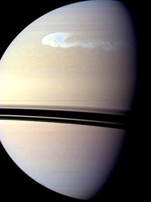 Saturno con el filtro azul de Cassini