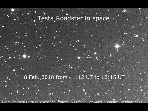 Observatorium entdeckt Elon Musks Tesla Roadster, der durch den Weltraum zoomt (Video)