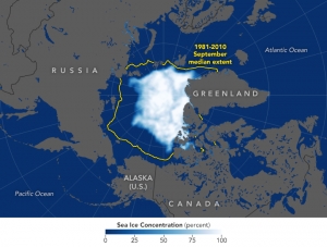 Luas Es Laut Kutub Utara adalah Terendah Ketiga dalam Catatan