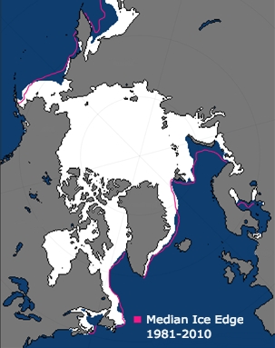 Rozsah arktického morského ľadu je tretí najnižší zaznamenaný počet