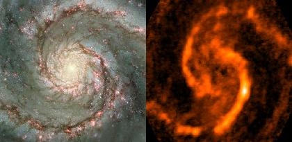 Gasmoln i Whirlpool Galaxy