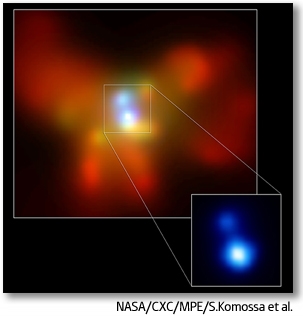 Chandra voit des galaxies entrer en collision