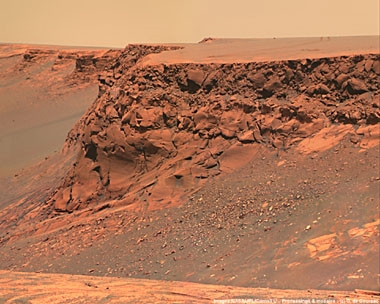 Vista panorámica de Marte