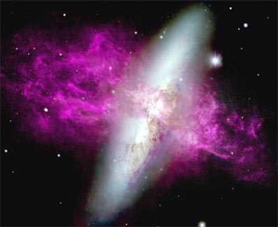 Kosmischer Hurrikan in der Starburst-Galaxie