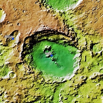 Crater Hale en Marte