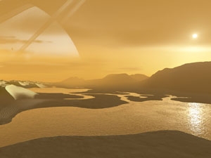 Evidencia de lagos en Titán