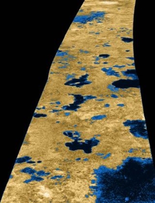 Bevis på sjöar på Titan