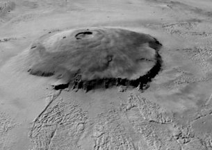 Vue en perspective d'Olympus Mons
