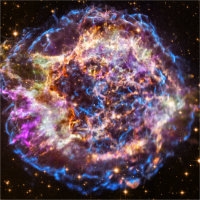 Astronomen messen die Form einer Supernova