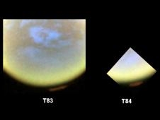 Imagen en falso color de Titán