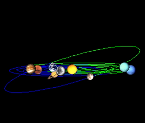 Cinco planetas visibles en el cielo