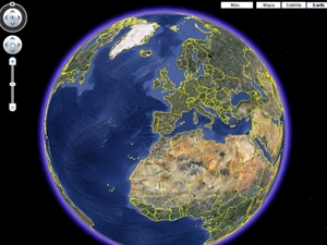 Tierra en la luna en Google Earth