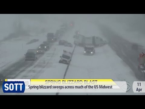 Enorme palla di fuoco vista su 7 Stati degli Stati Uniti del Midwest