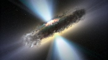 Am Rande eines supermassiven Schwarzen Lochs