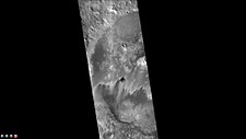 Mars kráter a dűnékkel