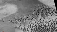 Martian Crater With Dunes