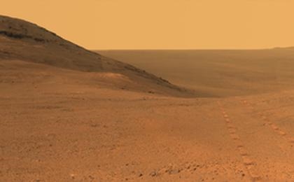 Nave espacial vê Mars Rover da Orbit