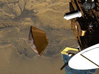 Beagle 2 skiljer sig från Mars Express