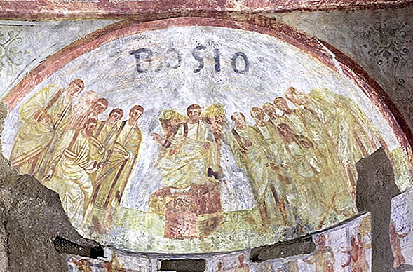 ציורים של ישו בן 1,600 שנה של ישו שהתגלו בקטקומבות הרומיות