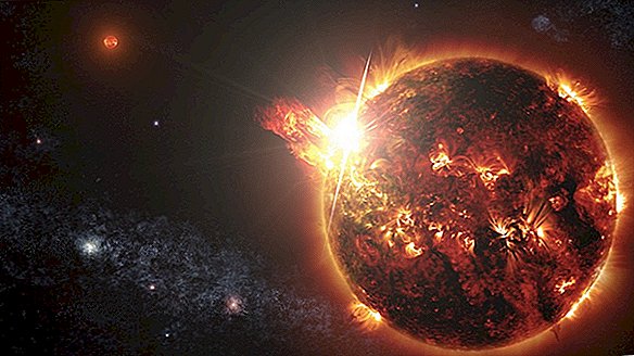 Una stella aliena è stata appena catturata sparando un'enorme esplosione di plasma nello spazio
