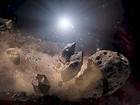 Una estrella destructora de asteroides derribó una roca gigante en pedazos y se cubrió en los restos