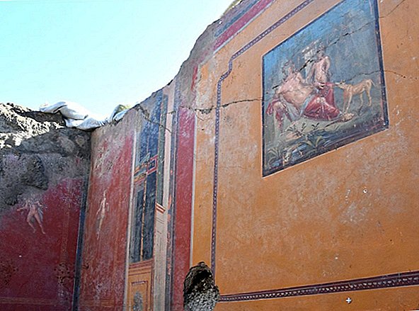 Antigo afresco de narciso mítico encontrado em Pompéia