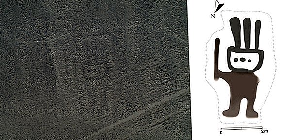 Descoberta antiga linha de Nazca em forma de humanóide no deserto do Peru