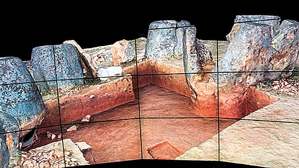 Alte Grabstätte der Ebene der Gläser, die in der virtuellen Realität nachgebaut wurde