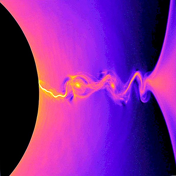 Getti al plasma Black Hole brillano come fari cosmici in queste splendide immagini