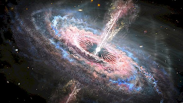 Avlägsna 'kvasar-tsunamier' rivar sina egna galaxer isär