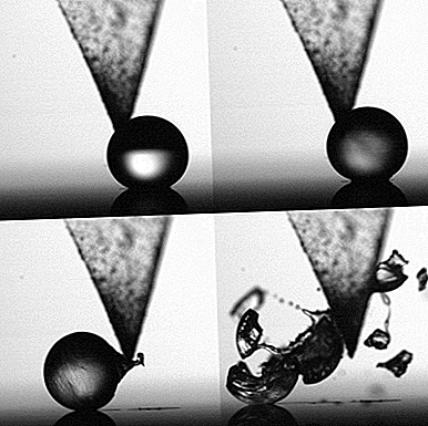 Gotas congeladas explodem na câmera, para a ciência
