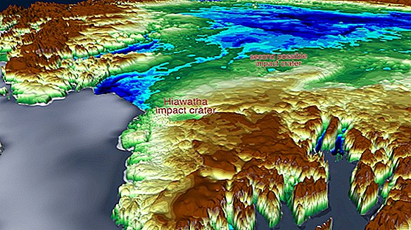 Stor Meteor Venstre krater skjult under Greenland Ice