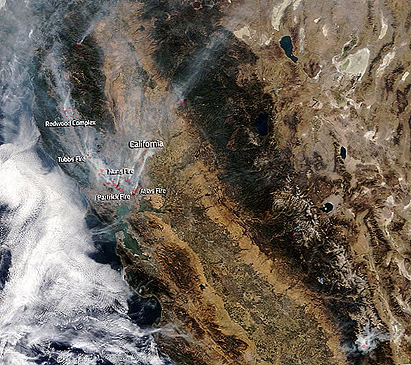 Inferno unten: Satelliten enthüllen brennende Waldbrände in Kalifornien