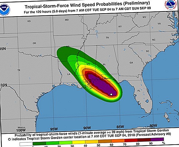 Prevê-se uma "situação ameaçadora da vida" na costa do golfo, com previsão de que Gordon se fortaleça em um furacão